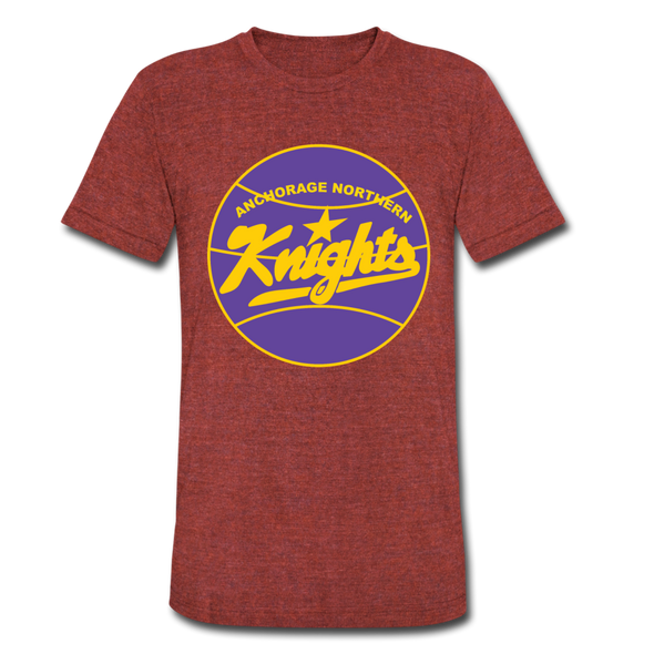 Anchorage Northern Knights T-Shirt (Tri-Blend Super Light) - heather cranberry