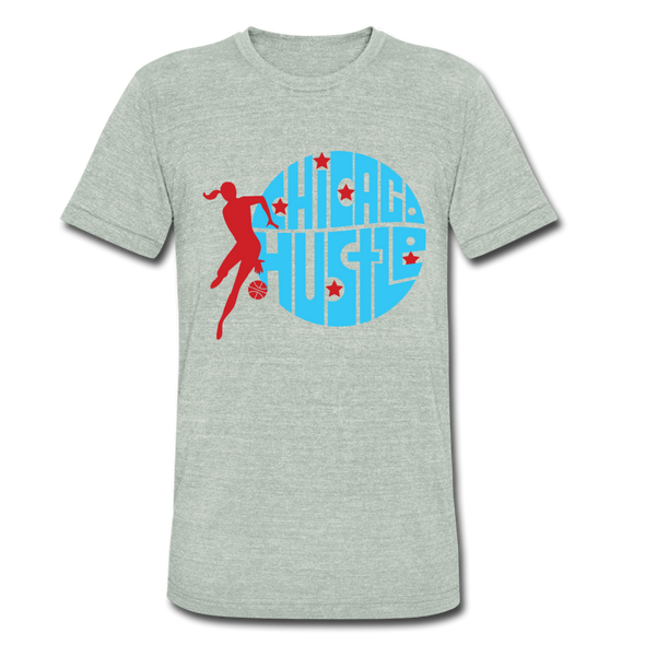 Chicago Hustle T-Shirt (Tri-Blend Super Light) - heather gray