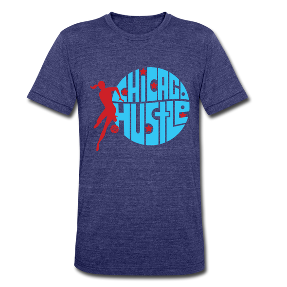 Chicago Hustle T-Shirt (Tri-Blend Super Light) - heather indigo