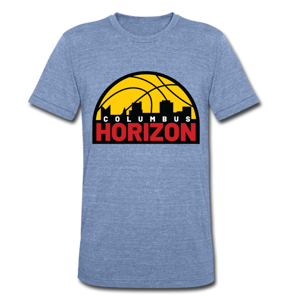 Columbus Horizon T-Shirt (Tri-Blend Super Light) - heather Blue