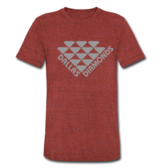 Dallas Diamonds T-Shirt (Tri-Blend Super Light) - heather cranberry