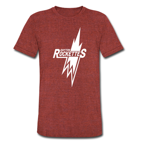 Dayton Rockettes T-Shirt (Tri-Blend Super Light) - heather cranberry