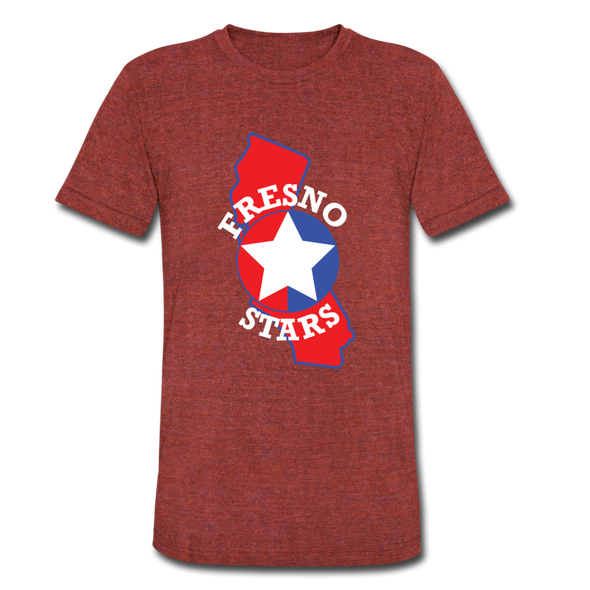 Fresno Stars T-Shirt (Tri-Blend Super Light) - heather cranberry
