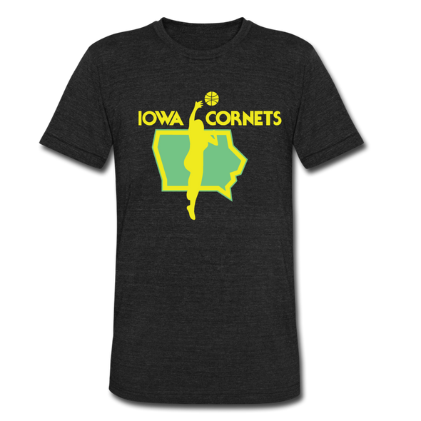 Iowa Cornets T-Shirt (Tri-Blend Super Light) - heather black