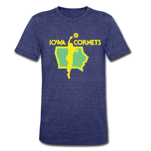 Iowa Cornets T-Shirt (Tri-Blend Super Light) - heather indigo