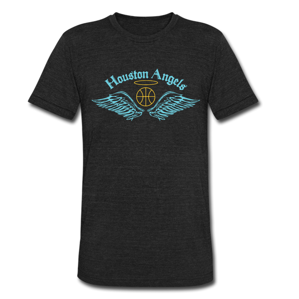 Houston Angels T-Shirt (Tri-Blend Super Light) - heather black