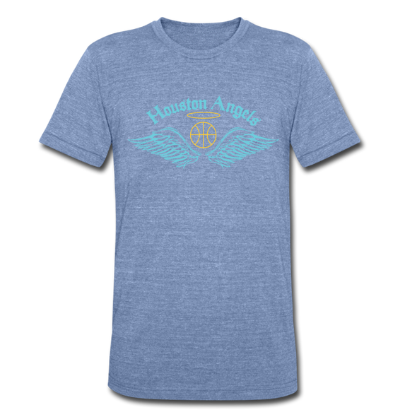 Houston Angels T-Shirt (Tri-Blend Super Light) - heather Blue