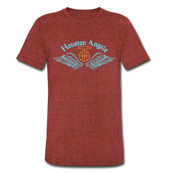 Houston Angels T-Shirt (Tri-Blend Super Light) - heather cranberry