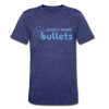 Jersey Shore Bullets T-Shirt (Tri-Blend Super Light) - heather indigo