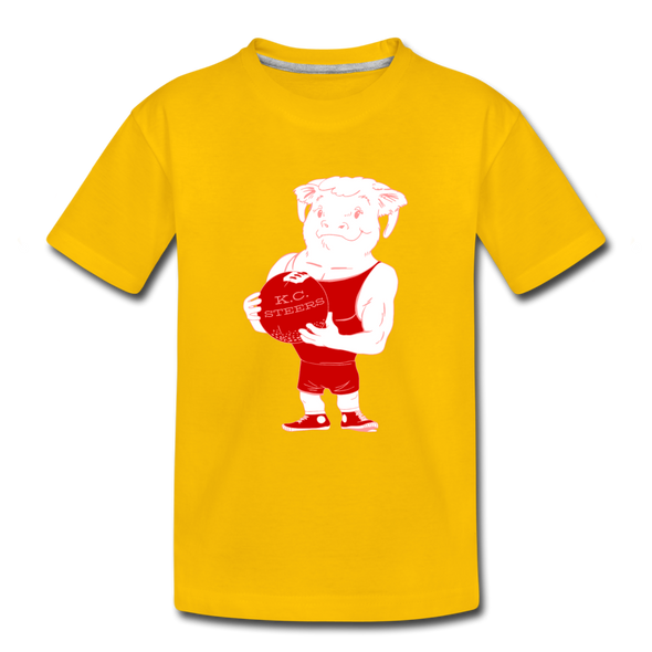 Kansas City Steers T-Shirt (Youth) - sun yellow