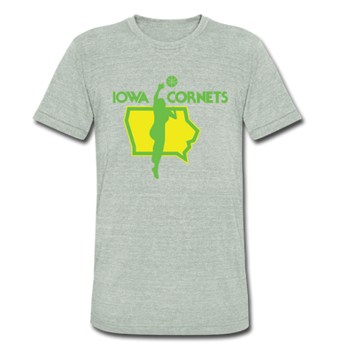 Iowa Cornets T-Shirt (Tri-Blend Super Light) - heather gray