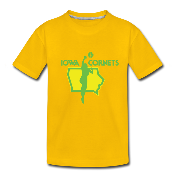 Iowa Cornets T-Shirt (Youth) - sun yellow