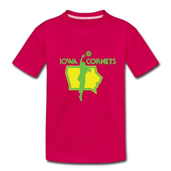 Iowa Cornets T-Shirt (Youth) - dark pink