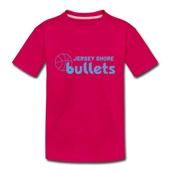 Jersey Shore Bullets T-Shirt (Youth) - dark pink