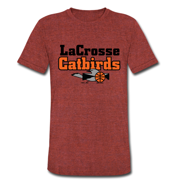 La Crosse Catbirds T-Shirt (Tri-Blend Super Light) - heather cranberry