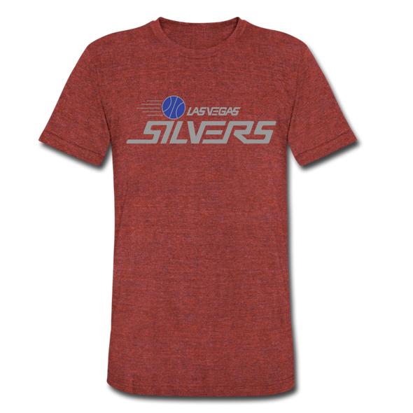 Las Vegas Silvers T-Shirt (Tri-Blend Super Light) - heather cranberry