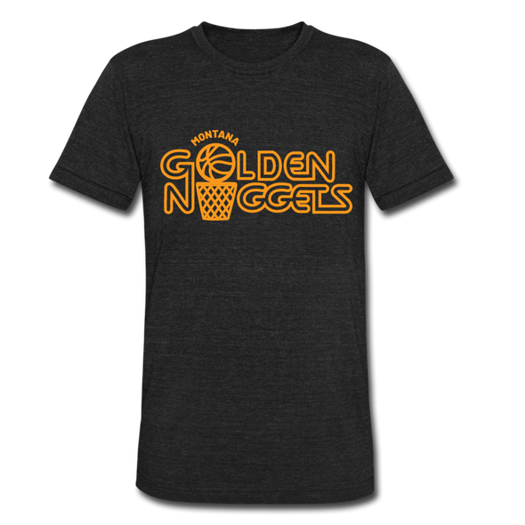 Montana Golden Nuggets T-Shirt (Tri-Blend Super Light) - heather black