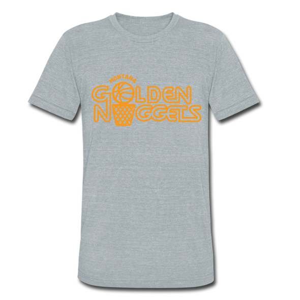 Montana Golden Nuggets T-Shirt (Tri-Blend Super Light) - heather gray