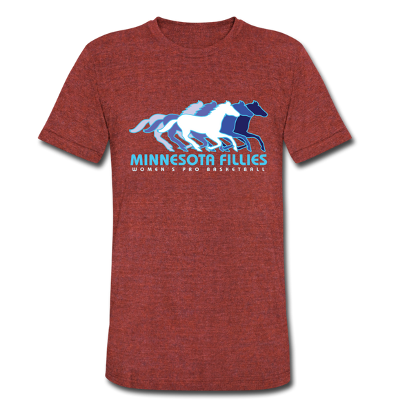 Minnesota Fillies T-Shirt (Tri-Blend Super Light) - heather cranberry