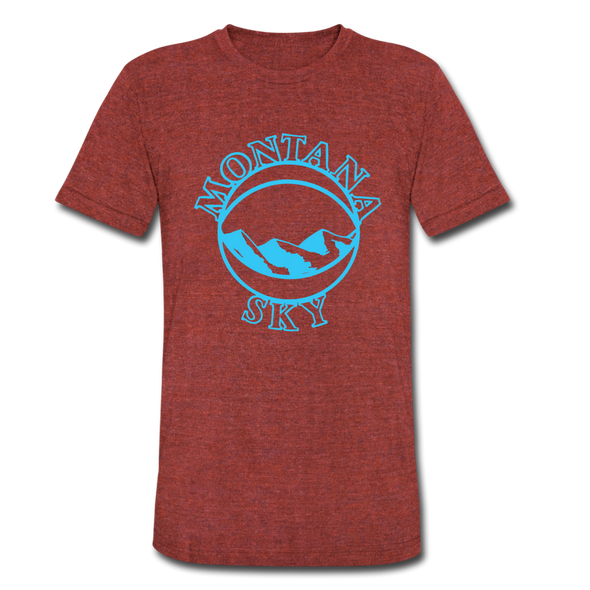 Montana Sky T-Shirt (Tri-Blend Super Light) - heather cranberry
