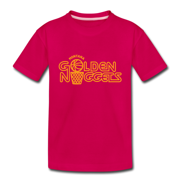 Montana Golden Nuggets T-Shirt (Youth) - dark pink