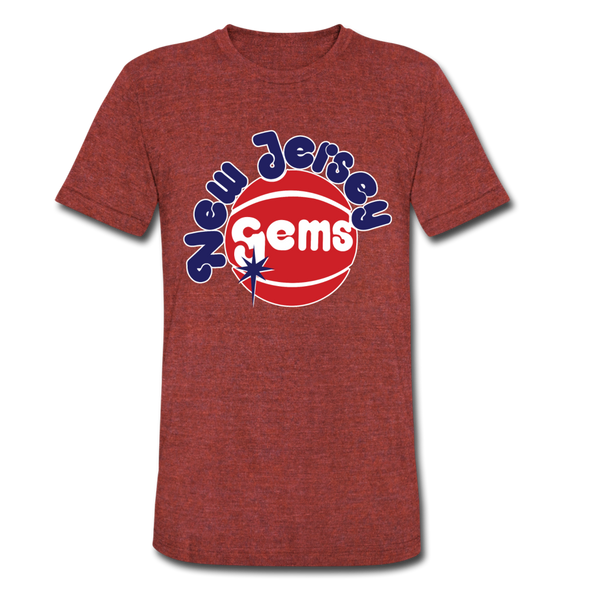 New Jersey Gems T-Shirt (Tri-Blend Super Light) - heather cranberry