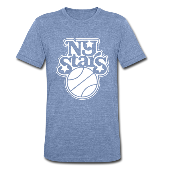 New York Stars T-Shirt (Tri-Blend Super Light) - heather Blue