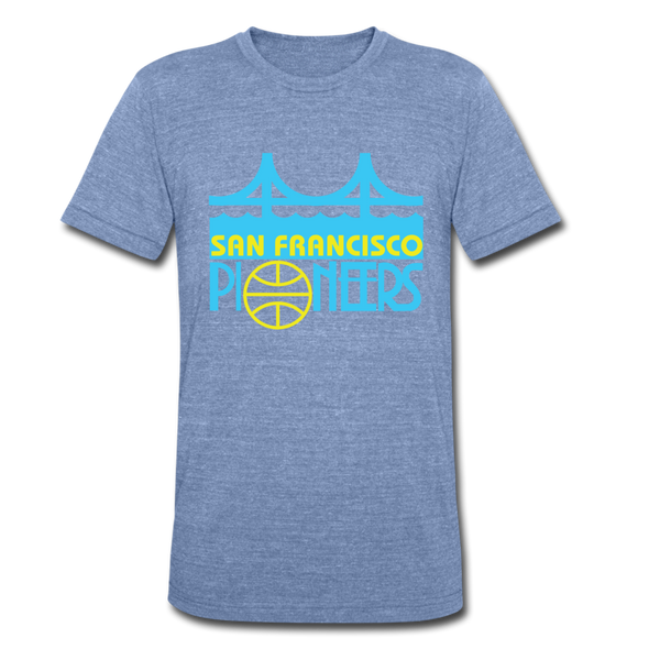 San Francisco Pioneers T-Shirt (Tri-Blend Super Light) - heather Blue
