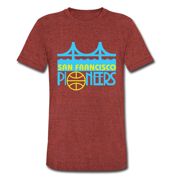 San Francisco Pioneers T-Shirt (Tri-Blend Super Light) - heather cranberry