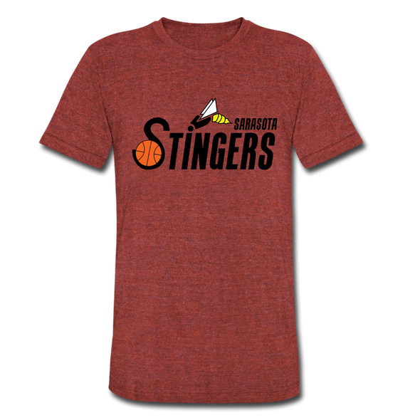 Sarasota Stingers T-Shirt (Tri-Blend Super Light) - heather cranberry