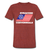 Syracuse Centennials T-Shirt (Tri-Blend Super Light) - heather cranberry