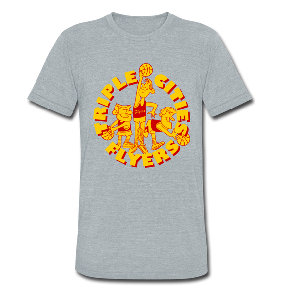 Triple Cities Flyers T-Shirt (Tri-Blend Super Light) - heather gray