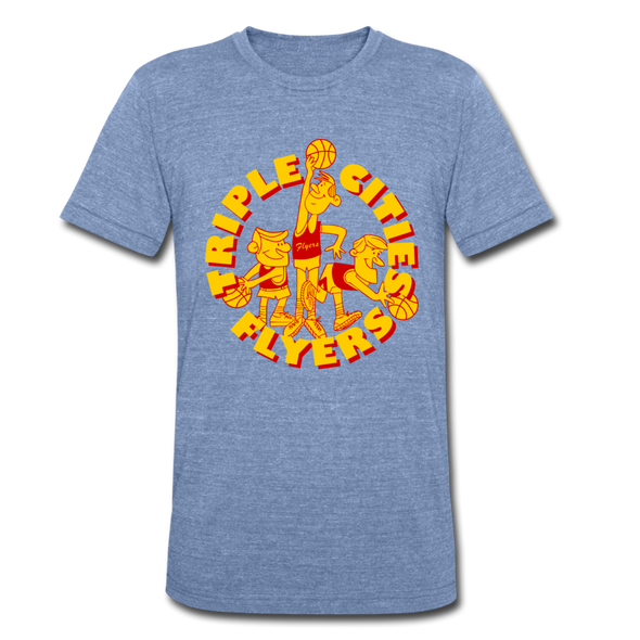 Triple Cities Flyers T-Shirt (Tri-Blend Super Light) - heather Blue