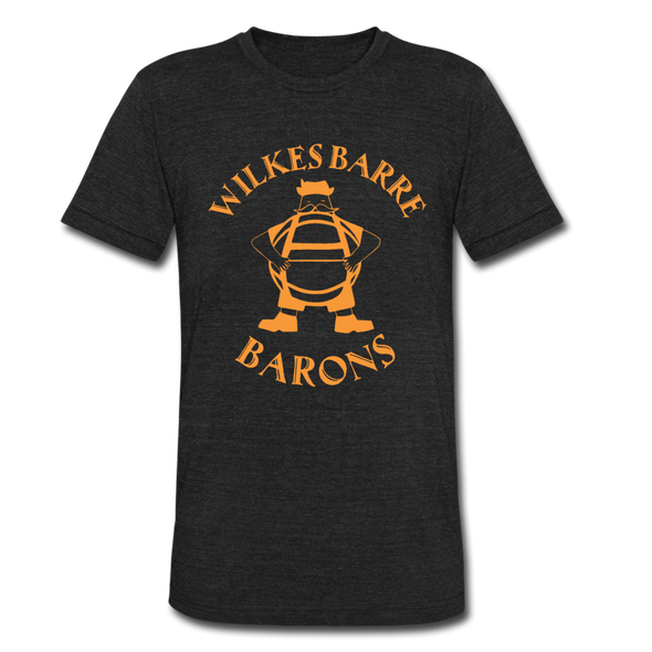 Wilkes Barre Barons T-Shirt (Tri-Blend Super Light) - heather black