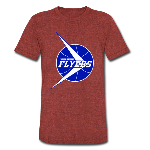 Wisconsin Flyers T-Shirt (Tri-Blend Super Light) - heather cranberry
