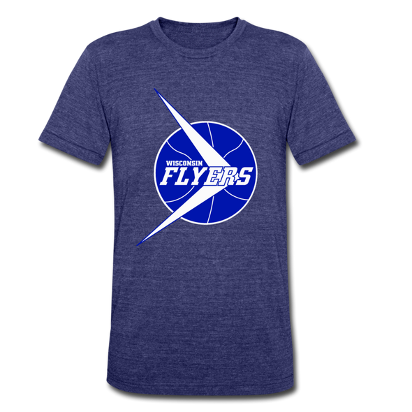 Wisconsin Flyers T-Shirt (Tri-Blend Super Light) - heather indigo