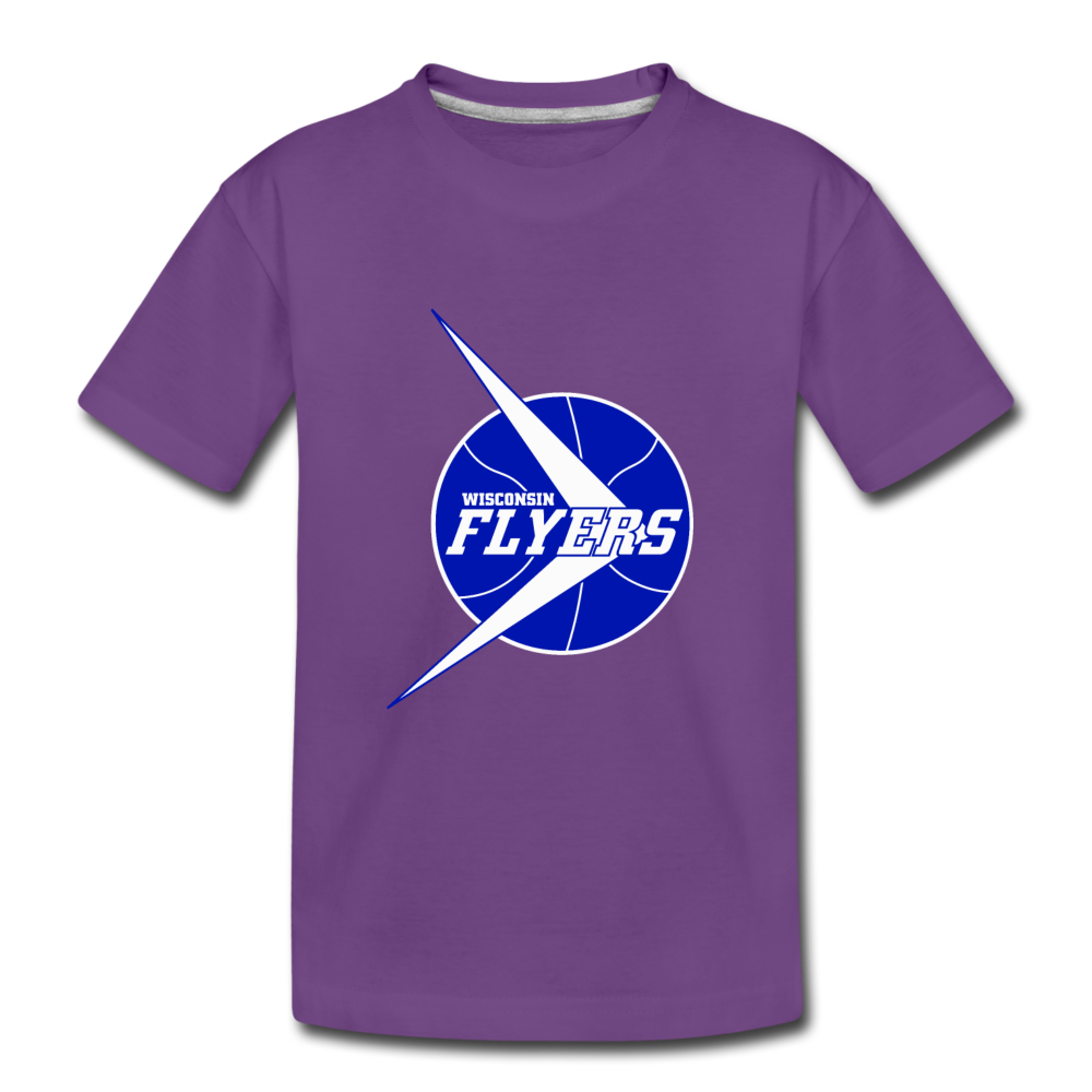 Wisconsin Flyers T Shirt Youth Rebound Vintage Hoops