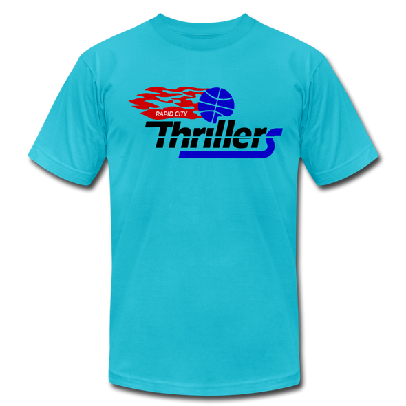 Rapid City Thrillers Flame T-Shirt (Premium Lightweight) - turquoise