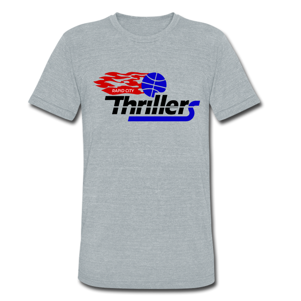 Rapid City Thrillers Flame T-Shirt (Tri-Blend Super Light) - heather gray