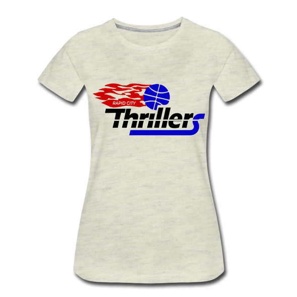Rapid City Thrillers Flame Women’s T-Shirt - heather oatmeal